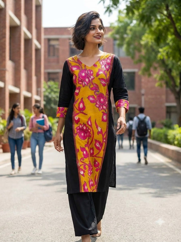 Meetings to Moments- Cotton  Kurti Set
