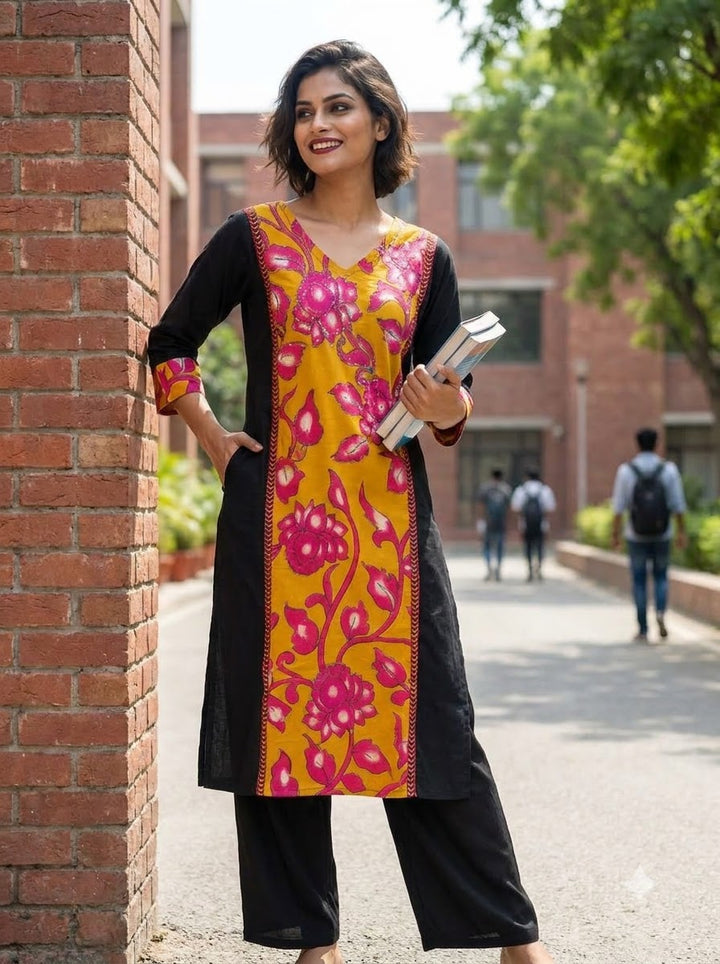 Meetings to Moments- Cotton  Kurti Set