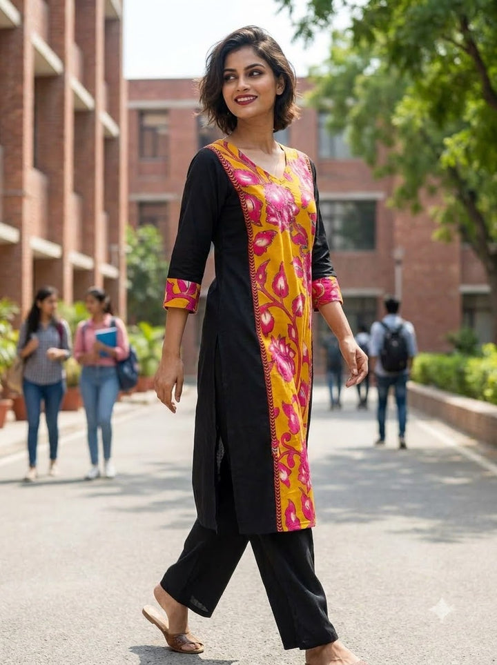 Meetings to Moments- Cotton  Kurti Set