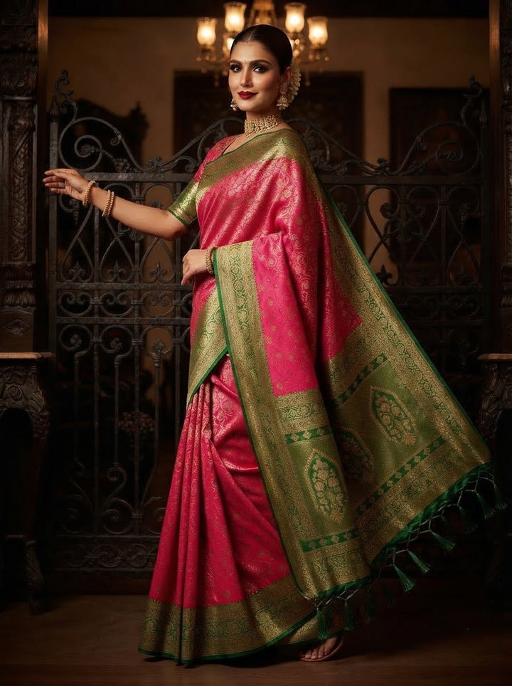 Aurelia Royale Crepe Khaddi Silk Saree