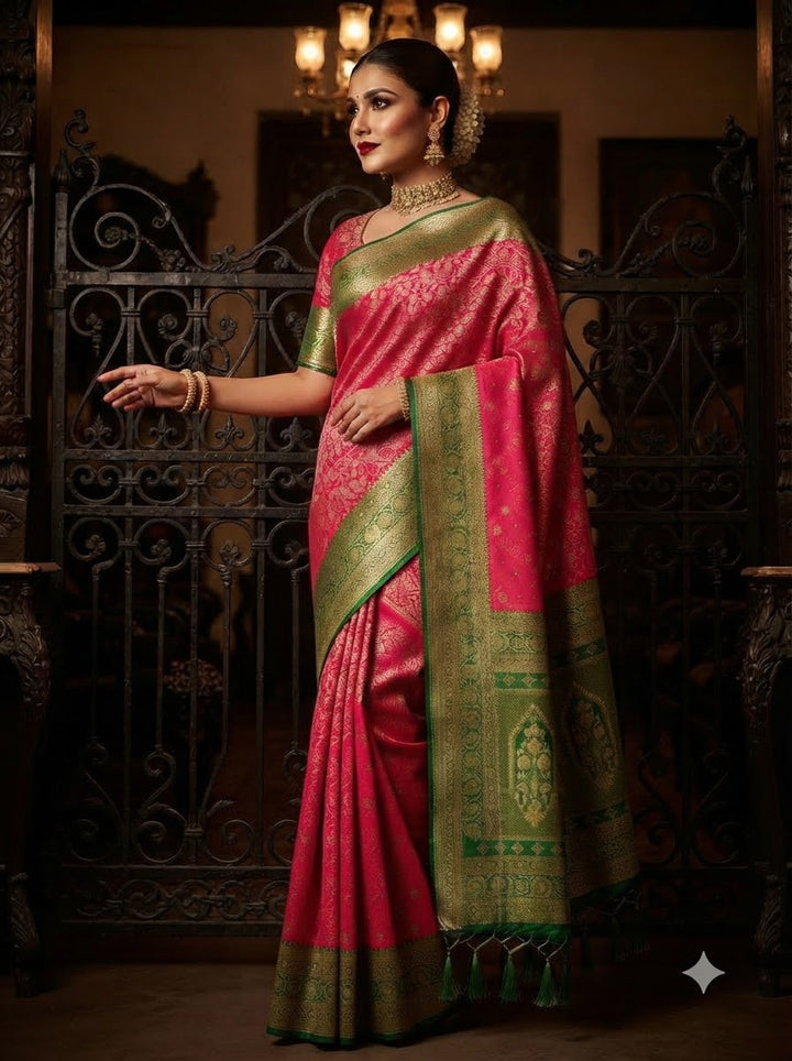 Aurelia Royale Crepe Khaddi Silk Saree