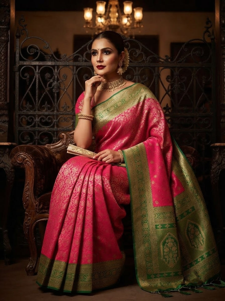 Aurelia Royale Crepe Khaddi Silk Saree