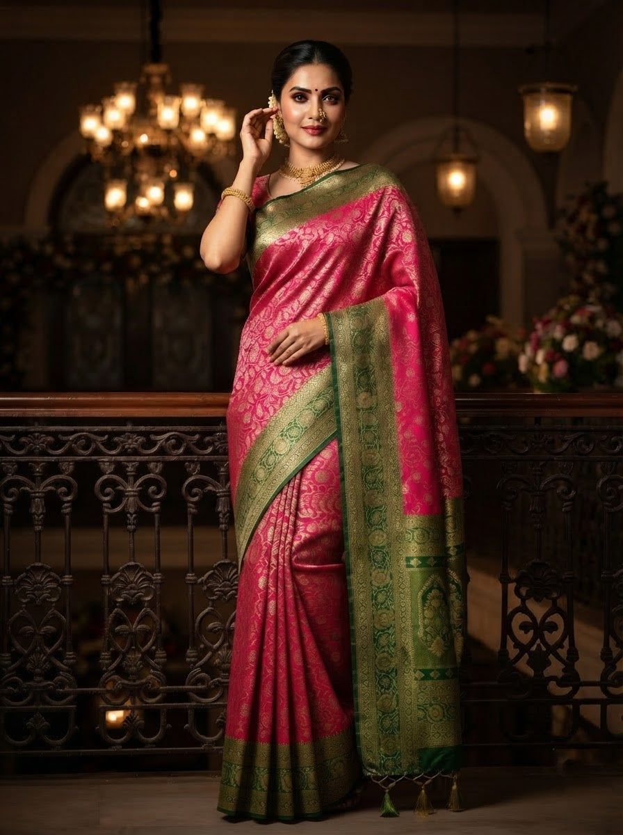 Aurelia Royale Crepe Khaddi Silk Saree