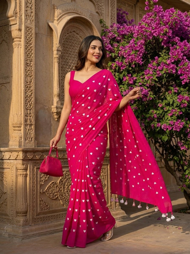 Endless Love – Khadi Cotton Embroidery Saree