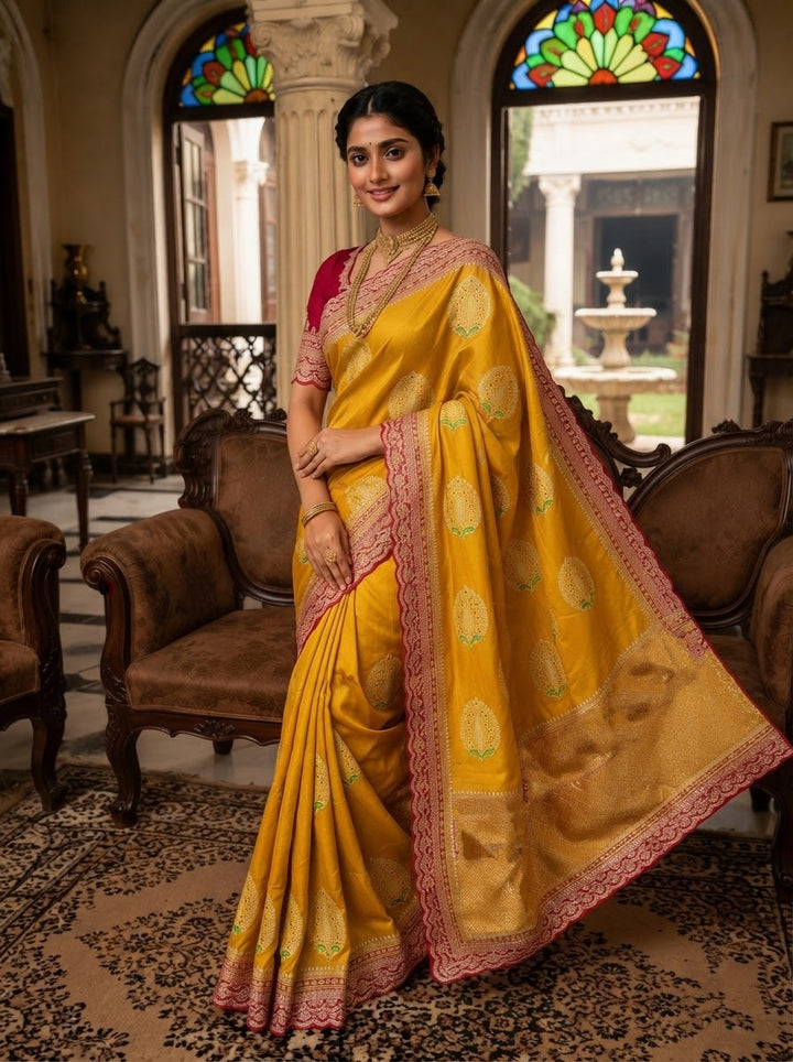 Sophisticated Elegance – Premium Dola Silk (Blended) Saree