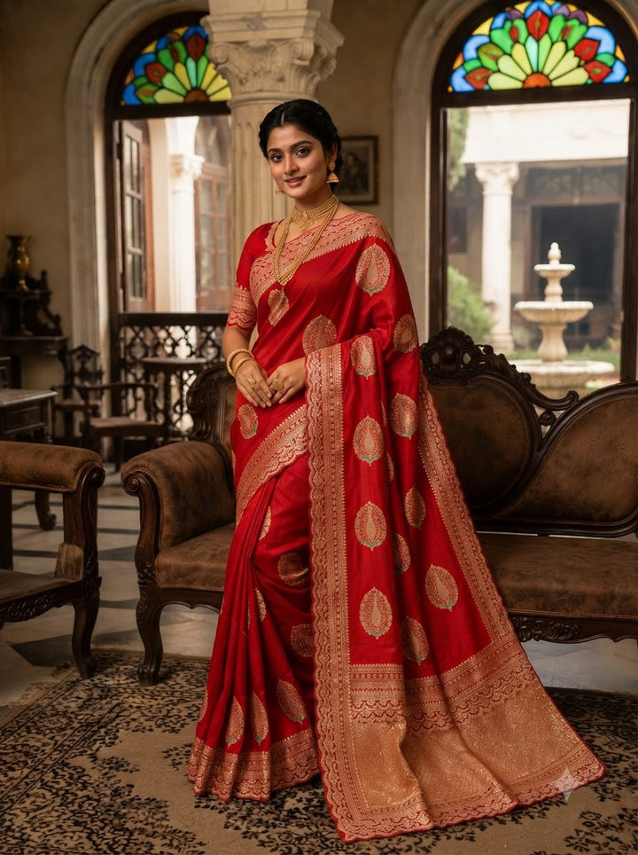 Sophisticated Elegance – Premium Dola Silk (Blended) Saree