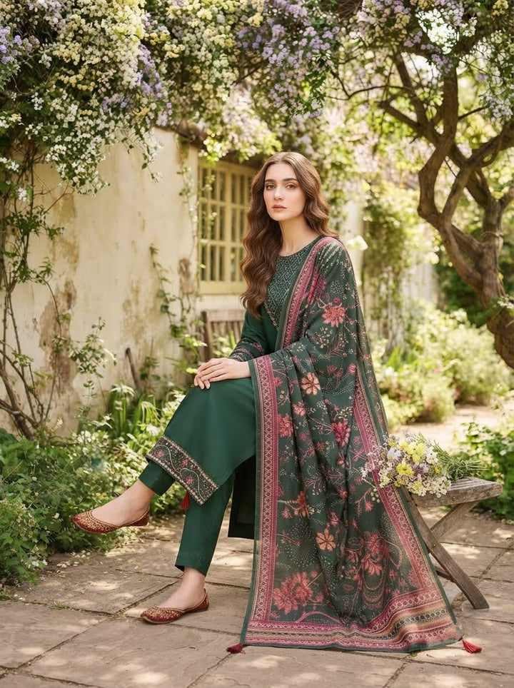 Set to Shine-Premium Cotton Kurti Set with Dupatta