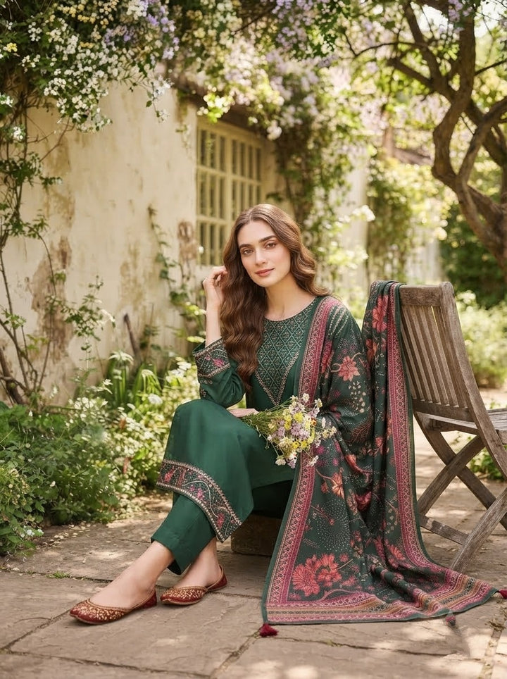 Set to Shine-Premium Cotton Kurti Set with Dupatta