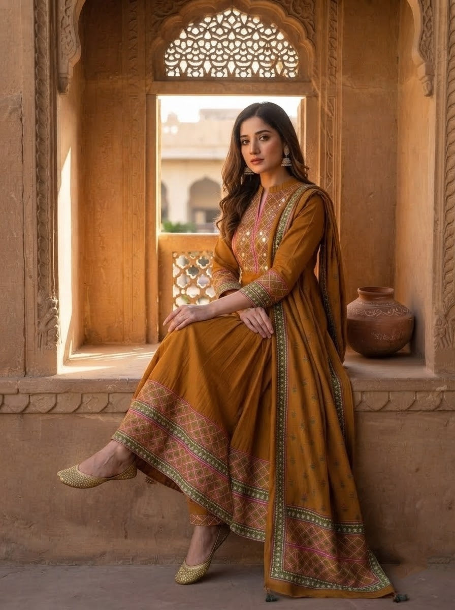 Mystic Reverie Cotton Kurti Set