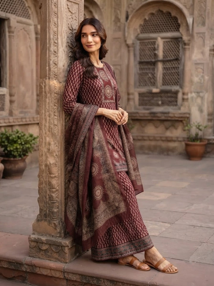 Floral Fable Cotton Kurti Set