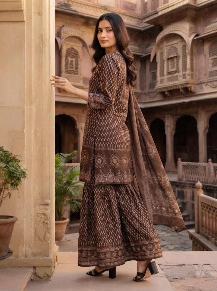 Floral Fable Cotton Kurti Set