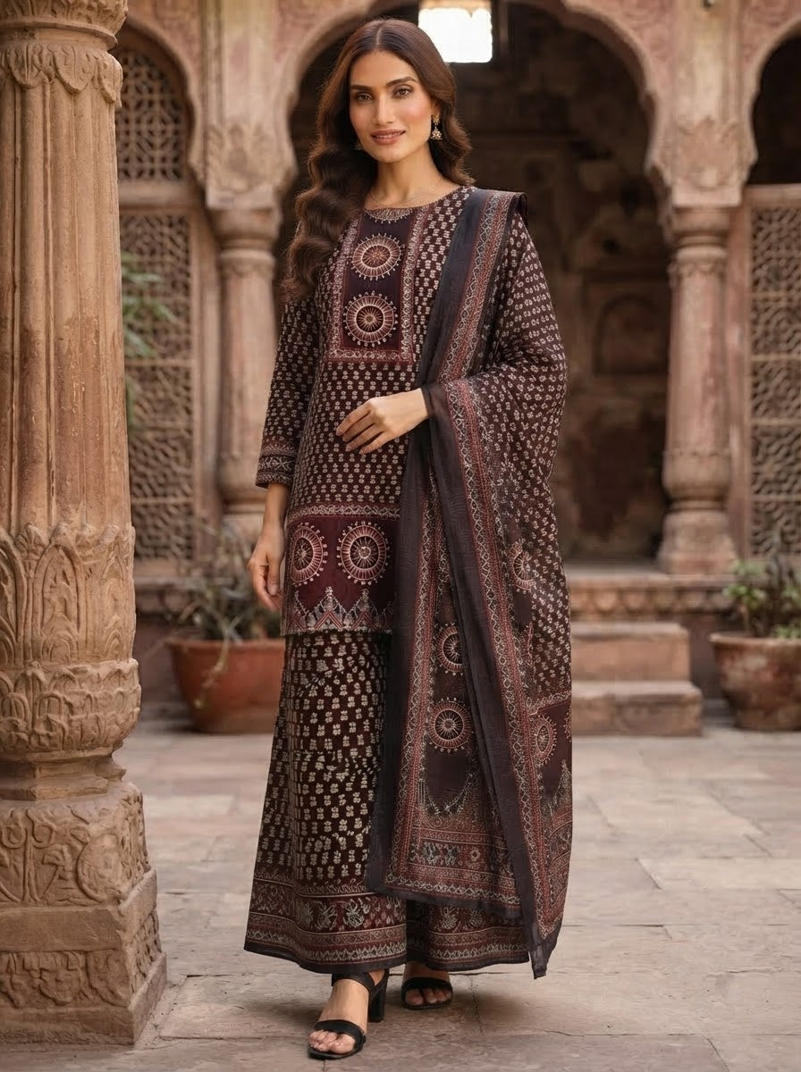 Floral Fable Cotton Kurti Set