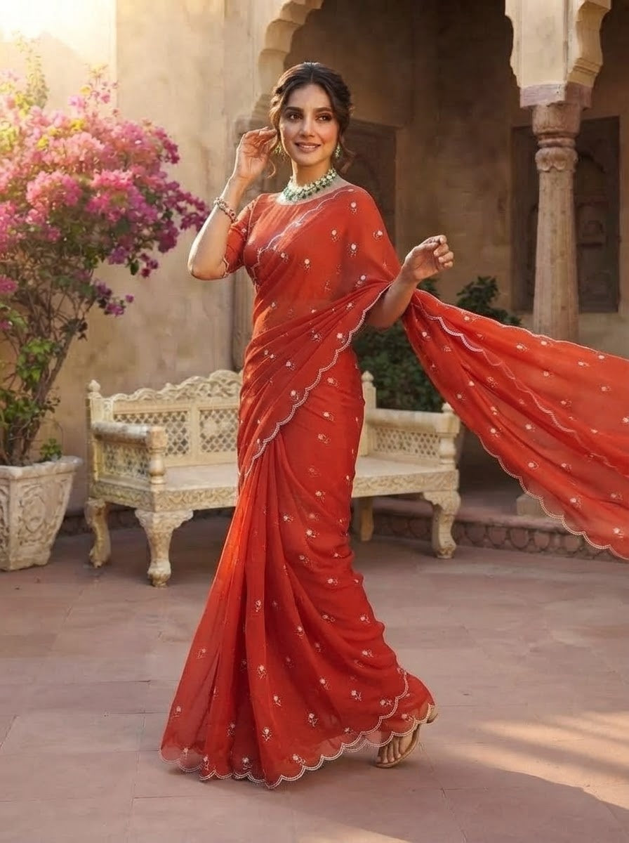 Aveline Grace - Georgette Saree