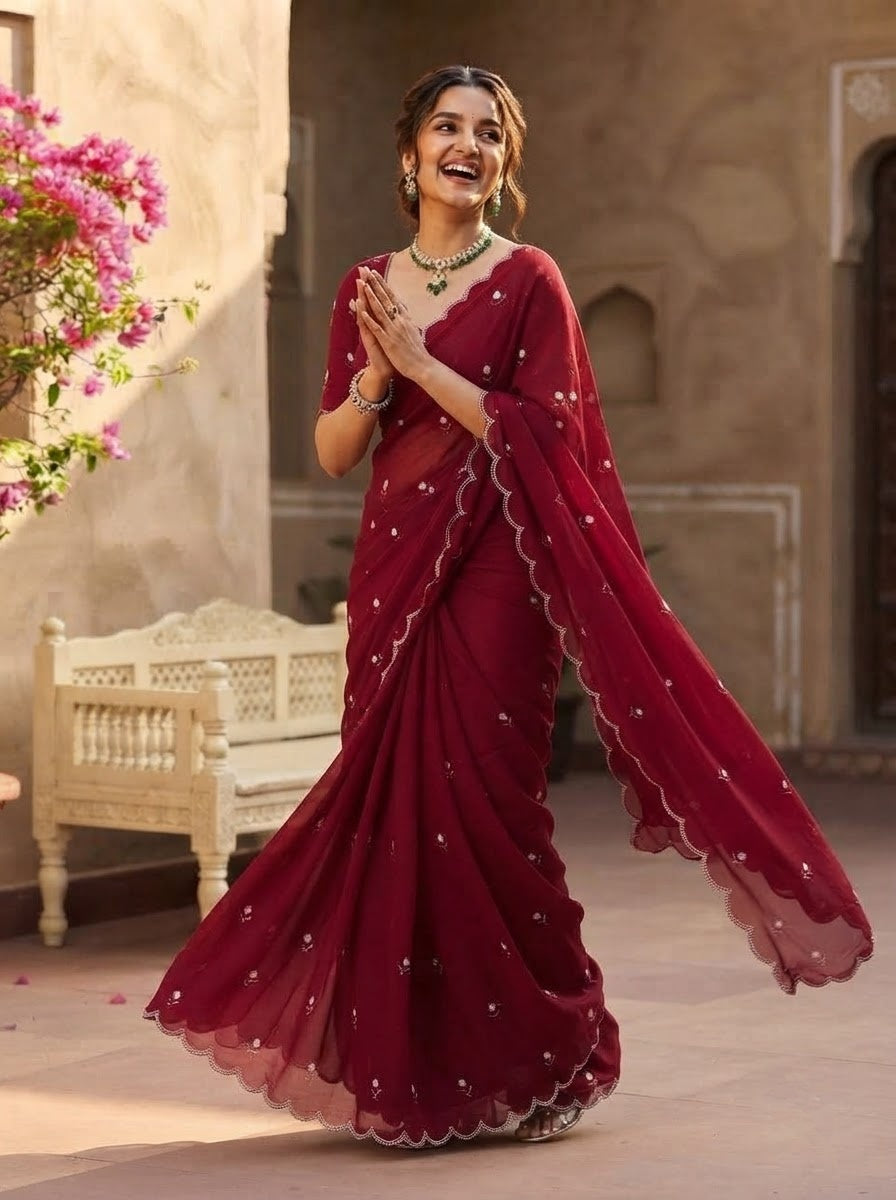 Aveline Grace - Georgette Saree