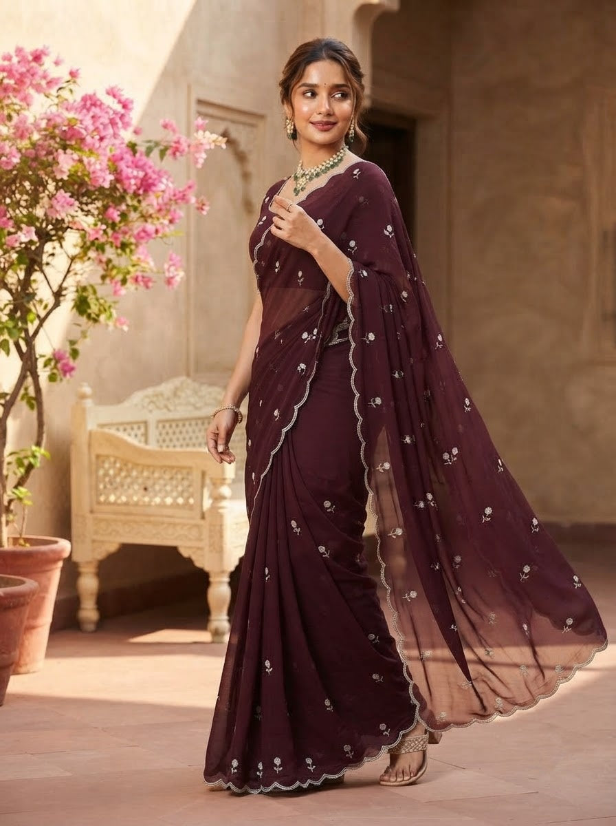 Aveline Grace - Georgette Saree