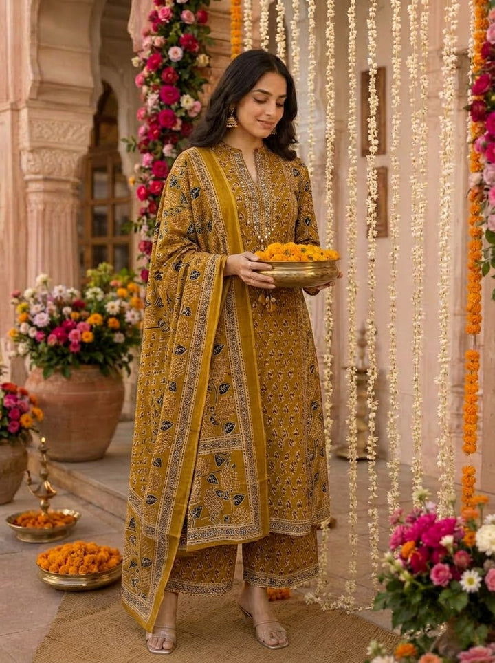 Aavira Ethnic - Cotton Kurti Set