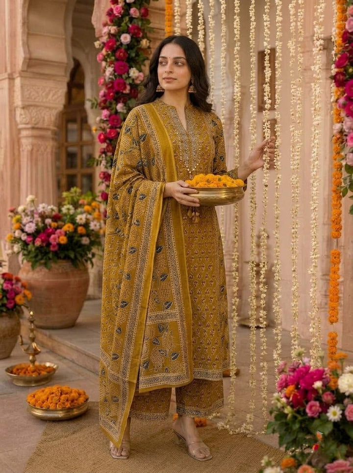 Aavira Ethnic - Cotton Kurti Set