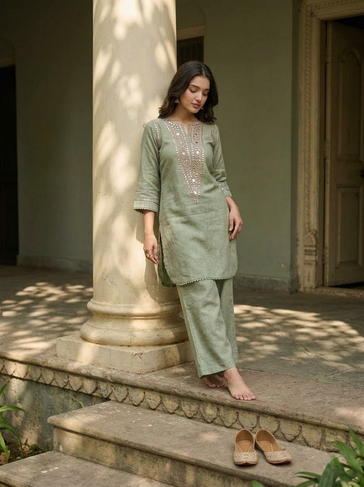 Poppy Muse - Embroidered Co-ords Set