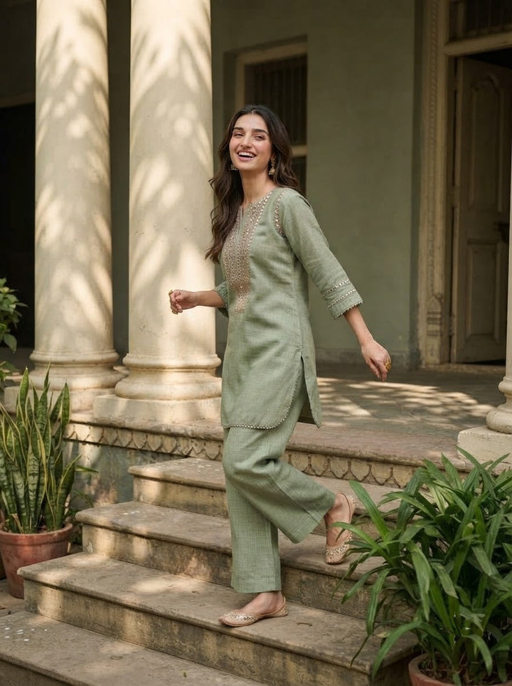 Poppy Muse - Embroidered Co-ords Set