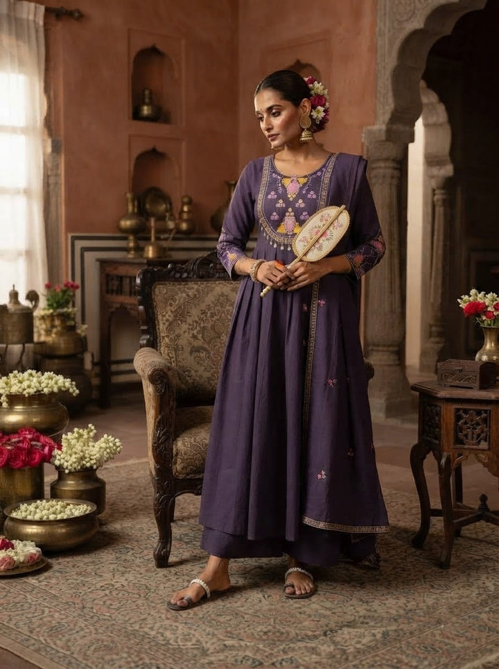 Evie Charm - 3 Piece Cotton Kurti Set