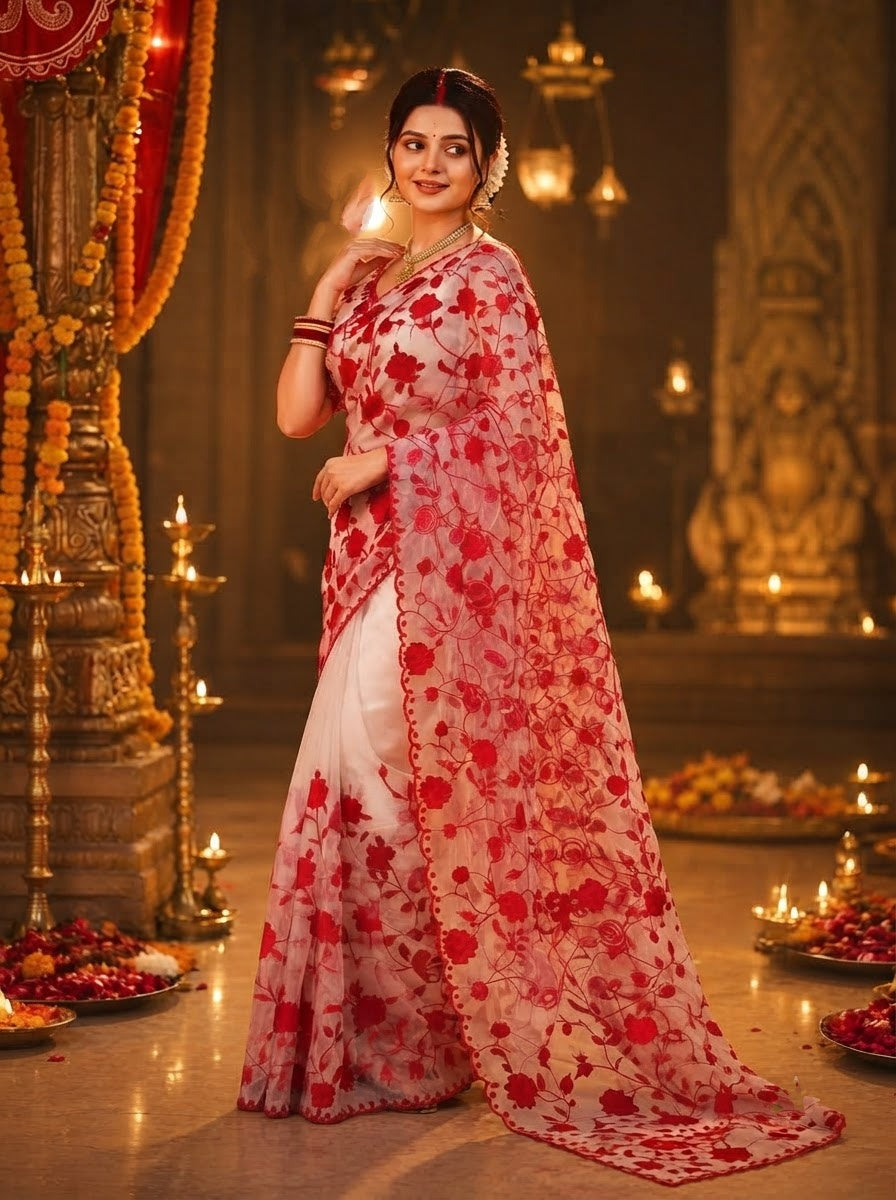 Florielle Grace - Soft Organza Saree