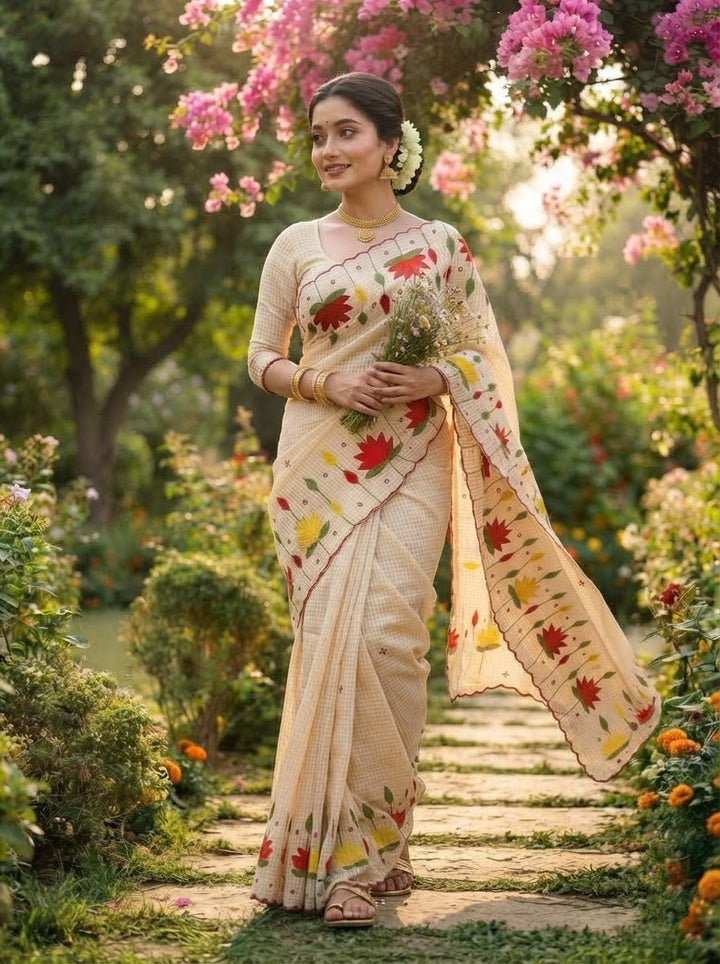 Padyo Pata Kota Applique Saree