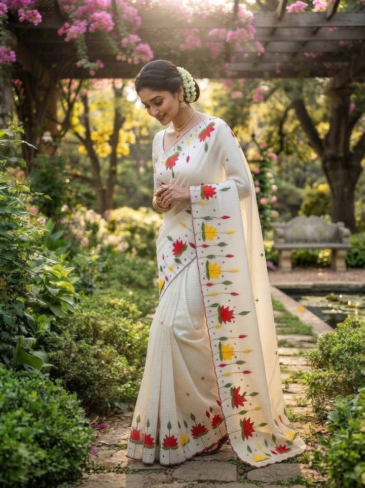 Padyo Pata Kota Applique Saree