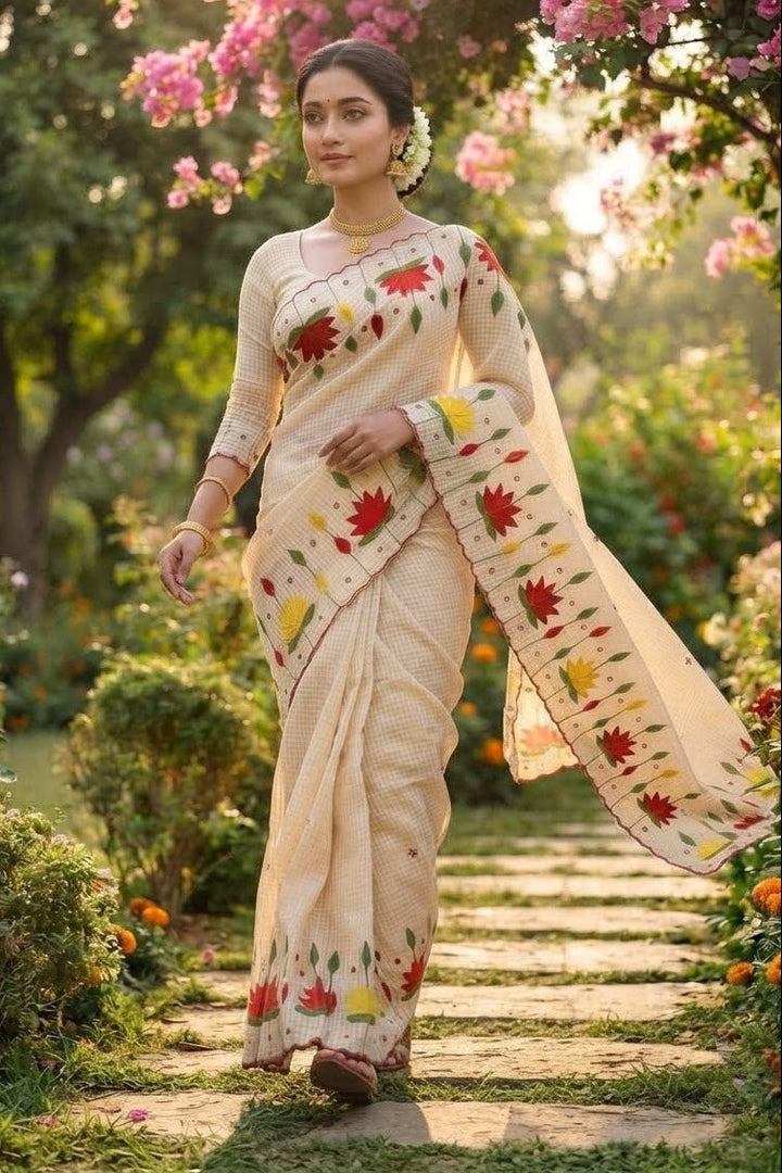 Padyo Pata Kota Applique Saree