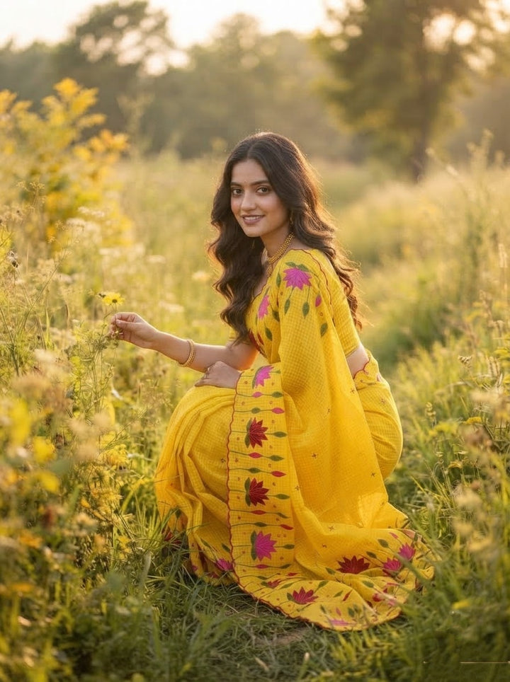 Padyo Pata Kota Applique Saree