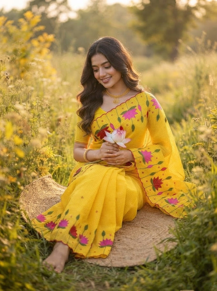 Padyo Pata Kota Applique Saree
