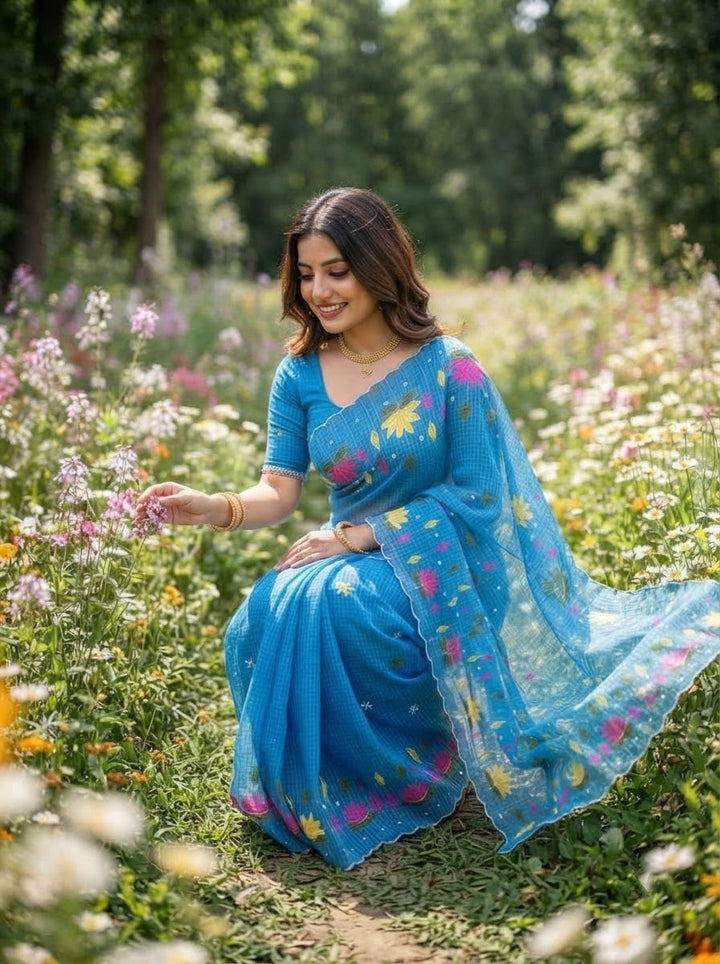 Padyo Pata Kota Applique Saree