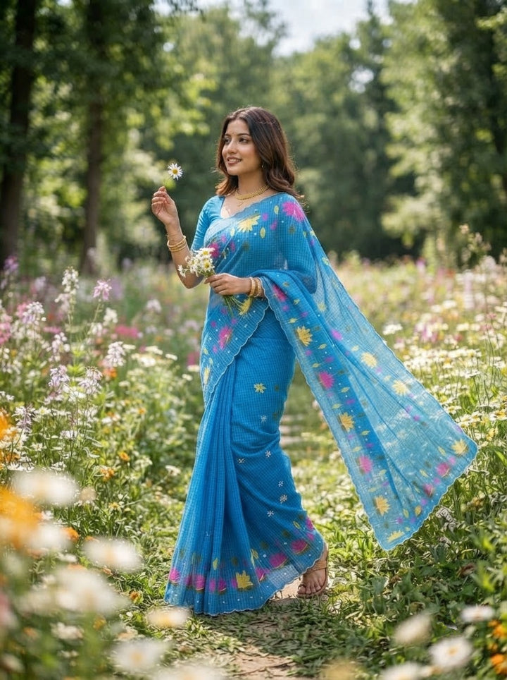 Padyo Pata Kota Applique Saree