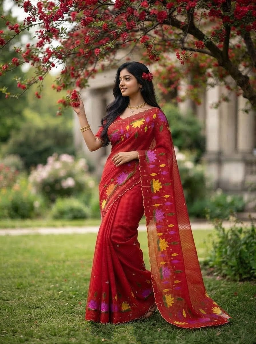 Padyo Pata Kota Applique Saree