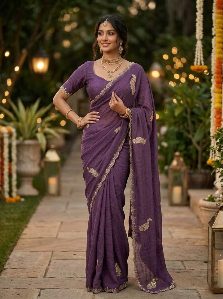 Elowen Glow  Rangoli Crush Silk Saree