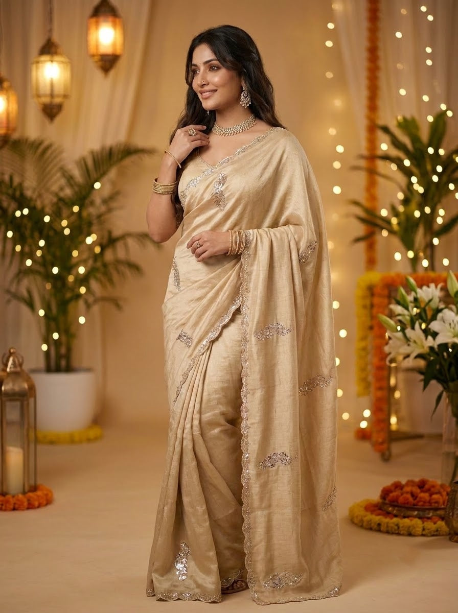 Elowen Glow  Rangoli Crush Silk Saree