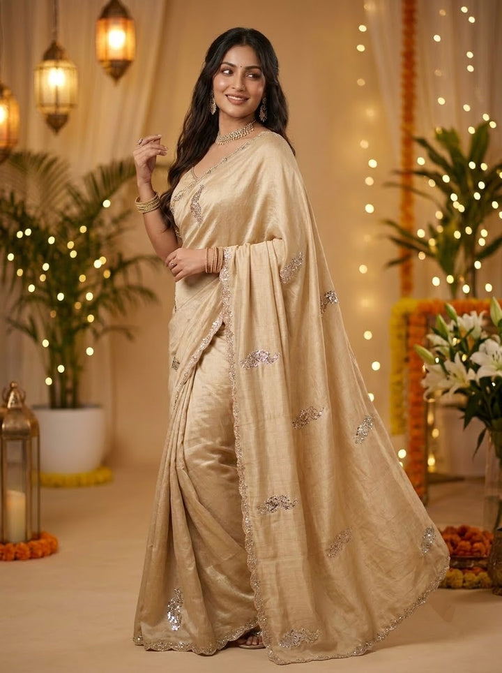 Elowen Glow  Rangoli Crush Silk Saree
