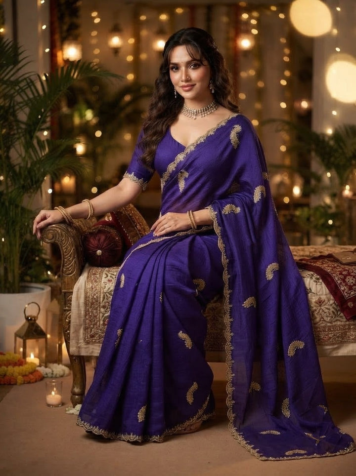 Elowen Glow  Rangoli Crush Silk Saree