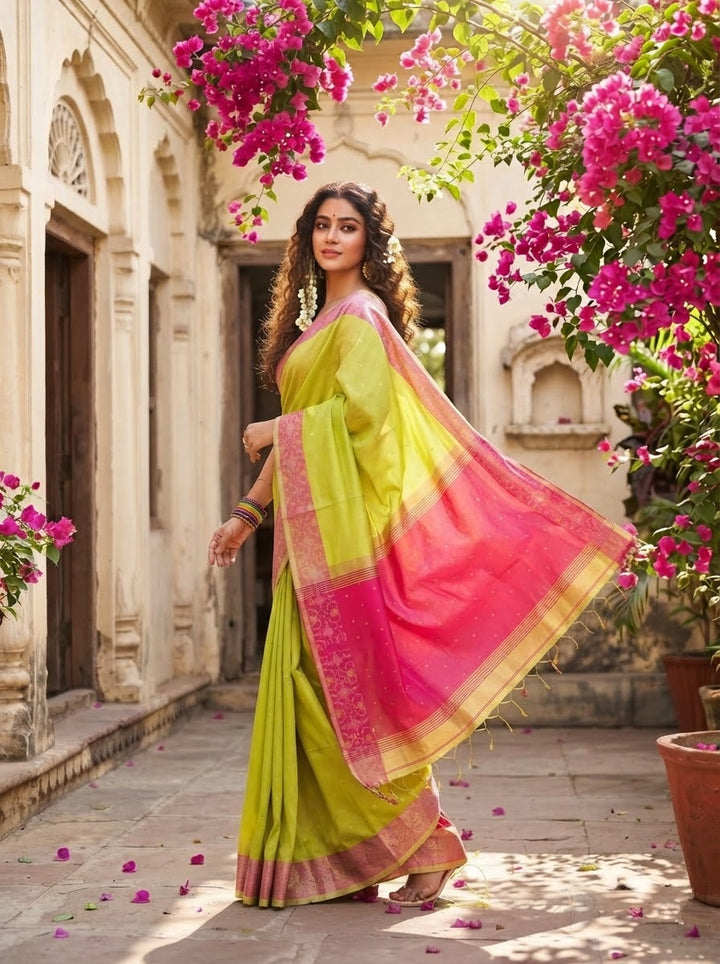 Ranga Priya khadi Jamdani Saree