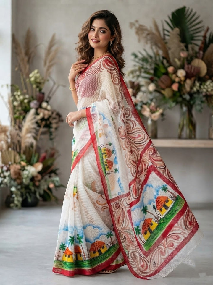 Chitrangini Handpainted Resham Kota Hand Painted Saree
