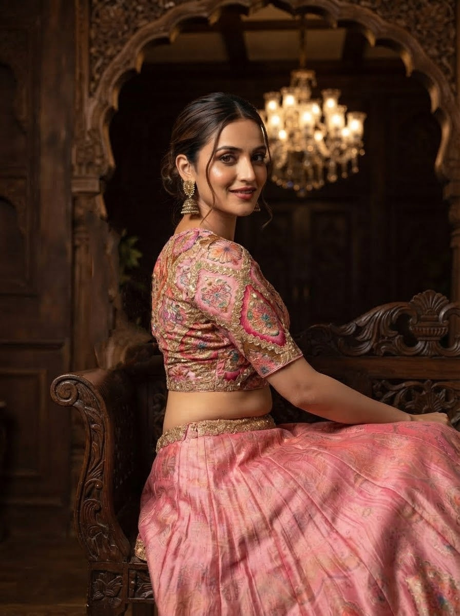 Dreams Become Design – Designer Zari & Sequins Crepe Blouse