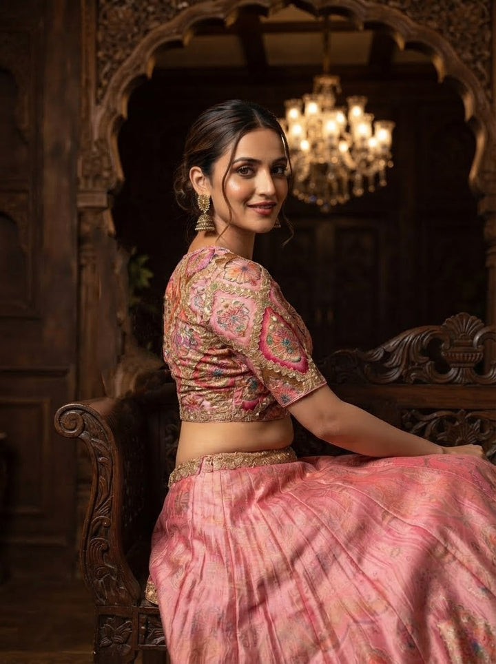 Dreams Become Design – Designer Zari & Sequins Crepe Blouse