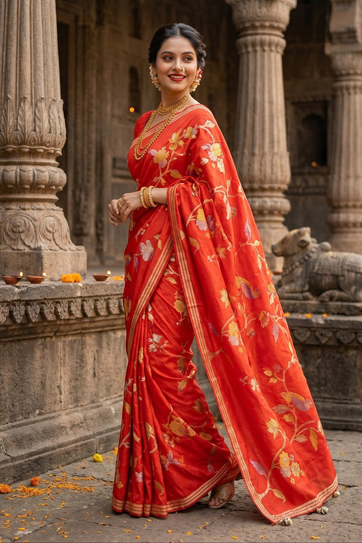 Rhythm of Drapes Crepe Khaddi Silk Saree
