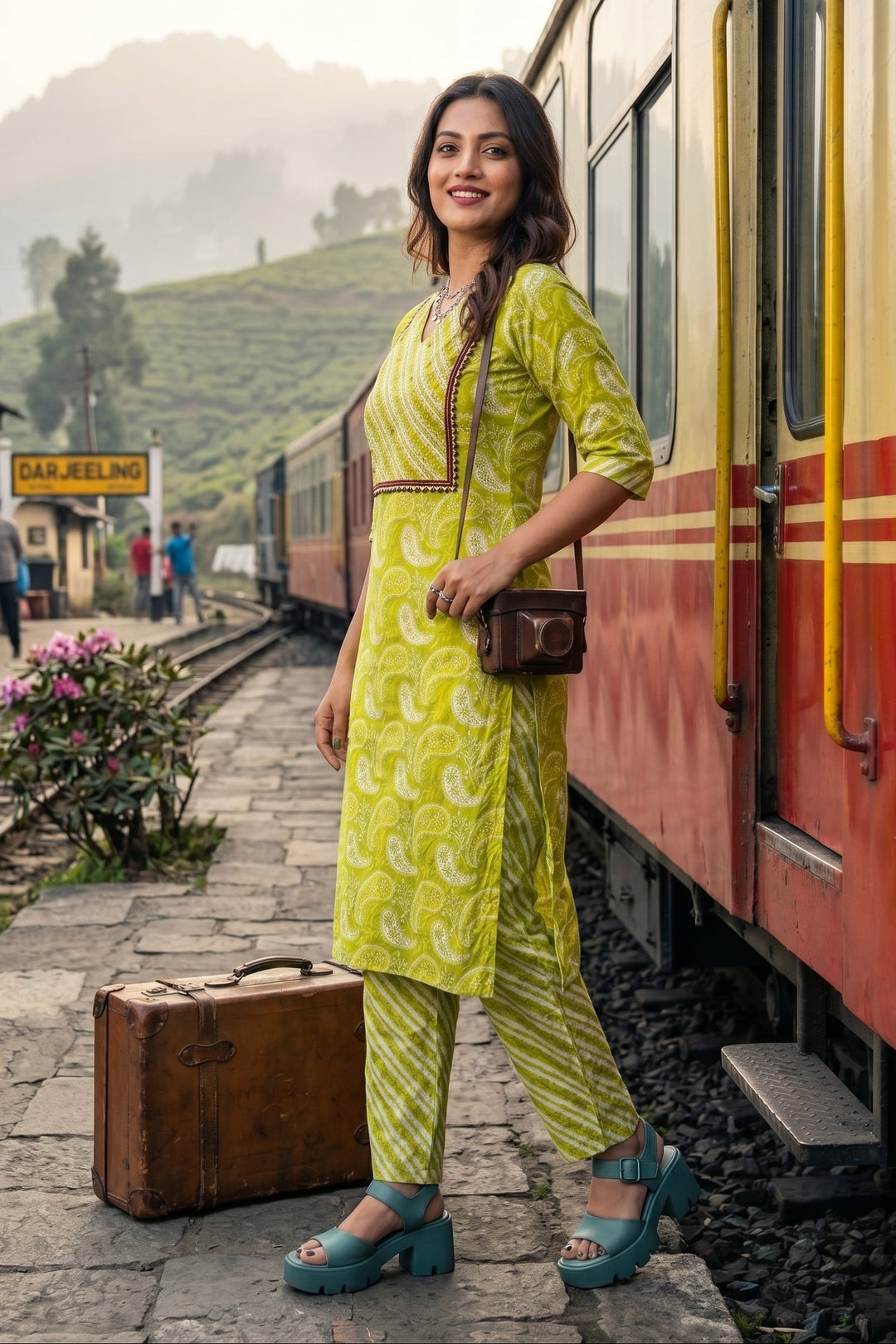 Cloud Kiss Cotton  Kurti Set