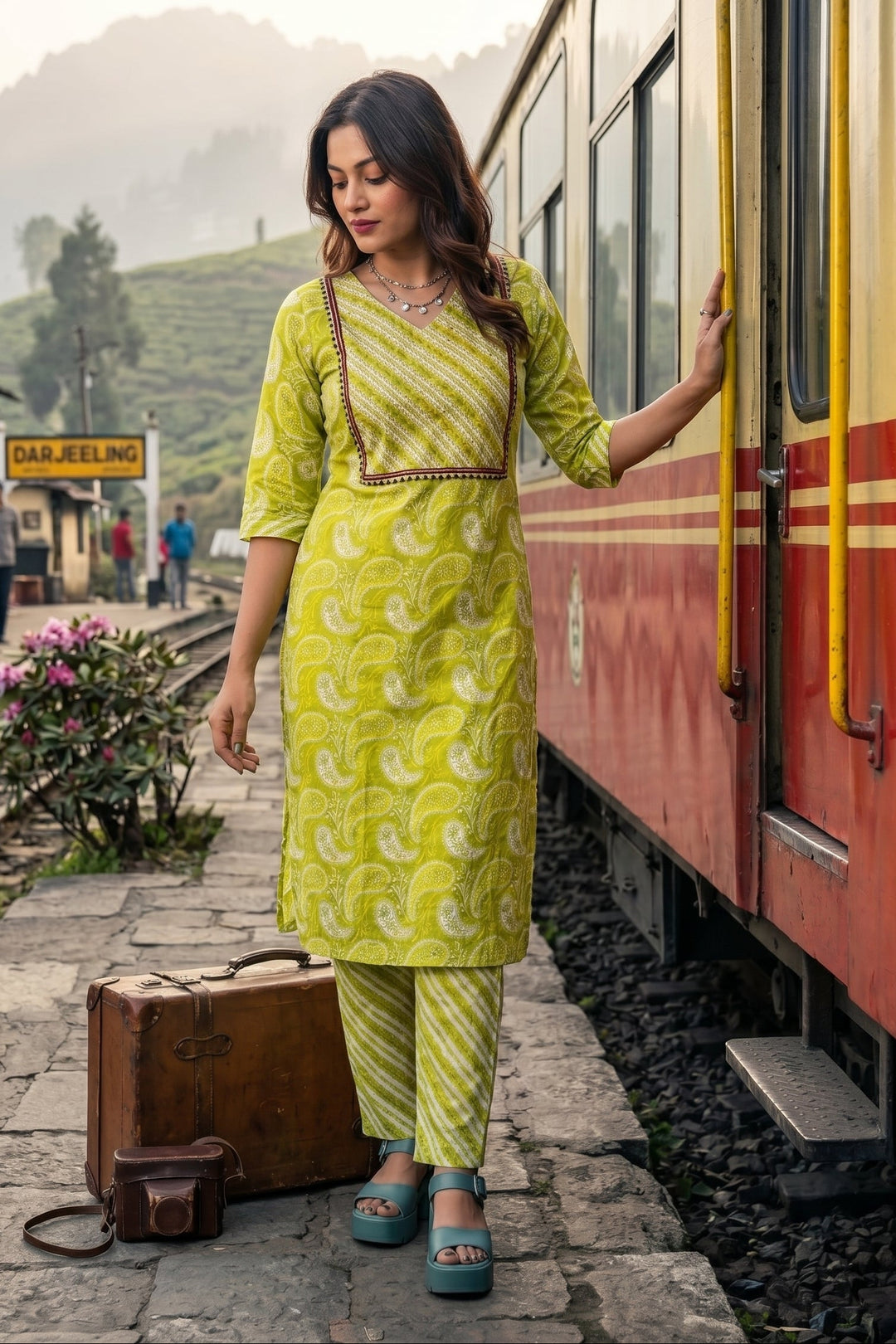 Cloud Kiss Cotton  Kurti Set
