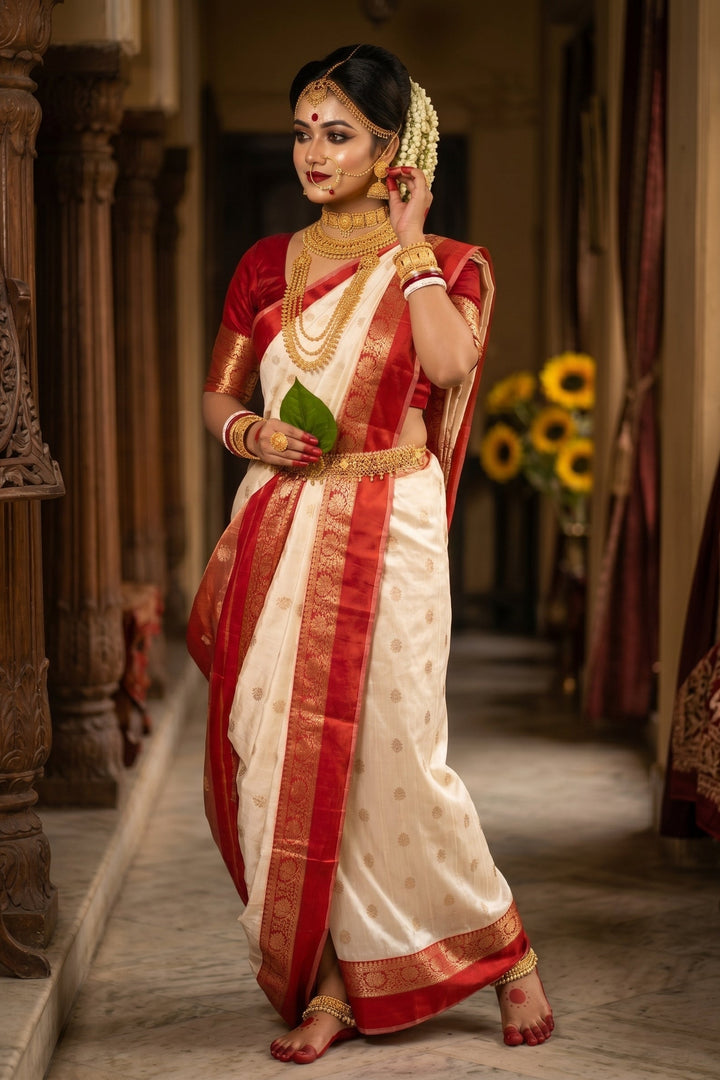 Pujarini  Banarasi Cotton Silk Saree