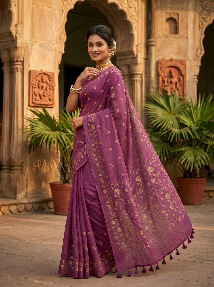 Pushpakunj Pure Mul Cotton Saree