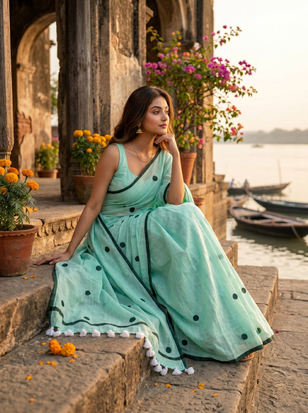 Kheyali Mul Cotton Saree