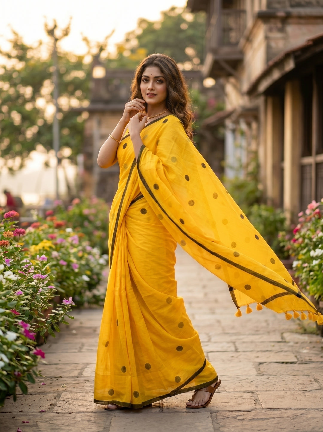 Kheyali Mul Cotton Saree