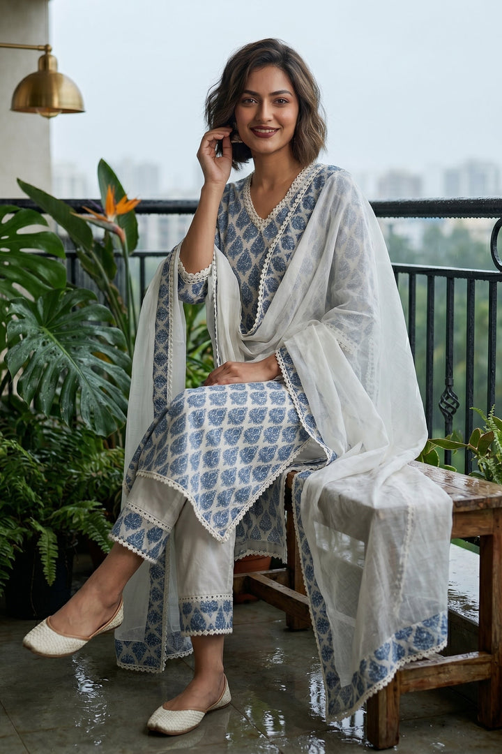 Smiles More Rayon Kurti Set