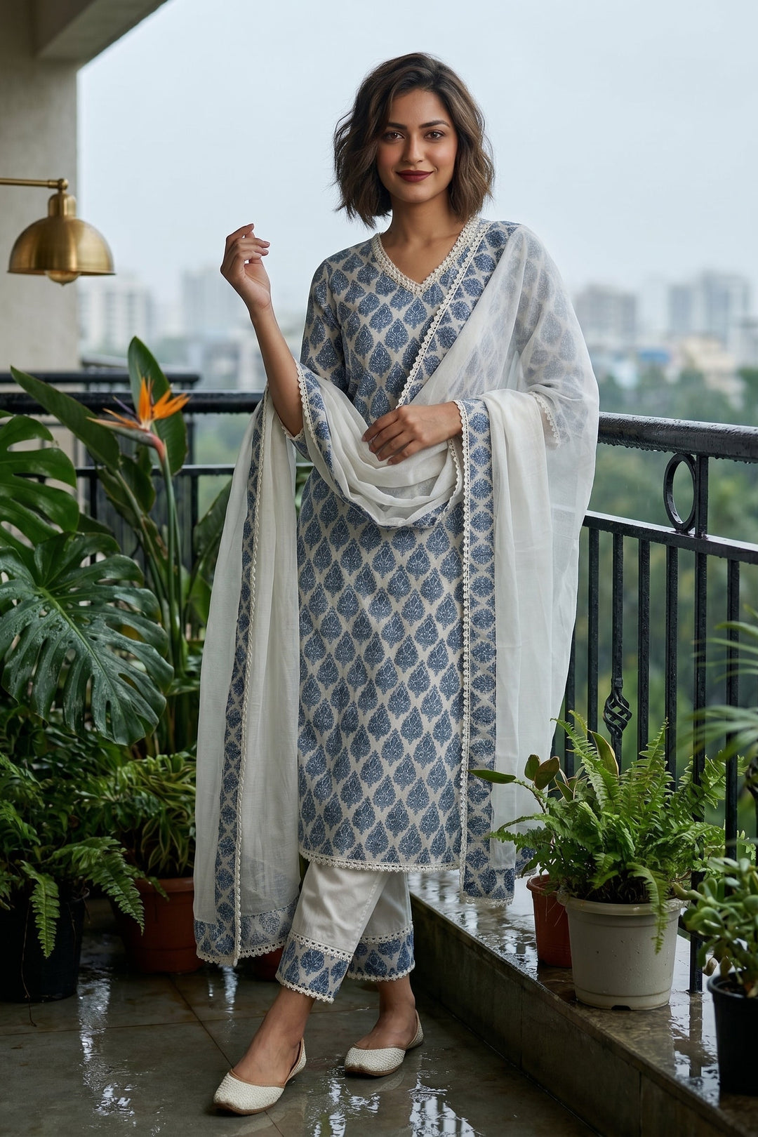 Smiles More Rayon Kurti Set